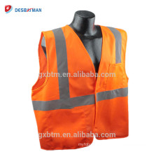 Chaqueta reflectante de seguridad de 3 m de alto tráfico de visibilidad